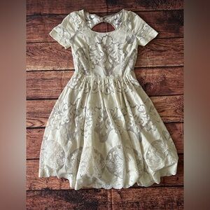 Anthropologie IVOIRE DRESS by Tracy Reese Ivory Lace‎ Portrait Size Women's S/M